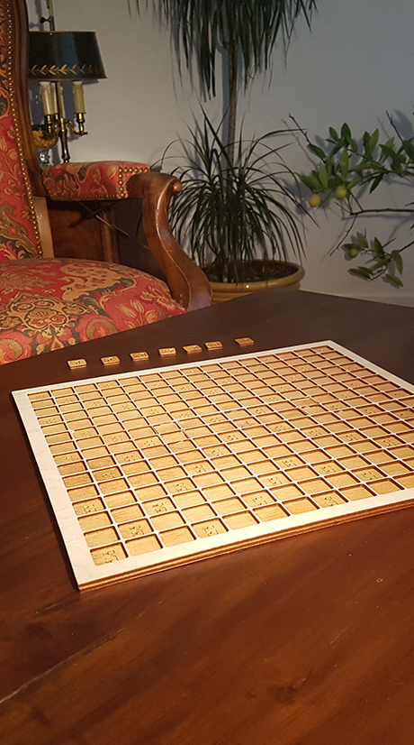 Jeu de Scrabble en bois sur mesure avec lettres