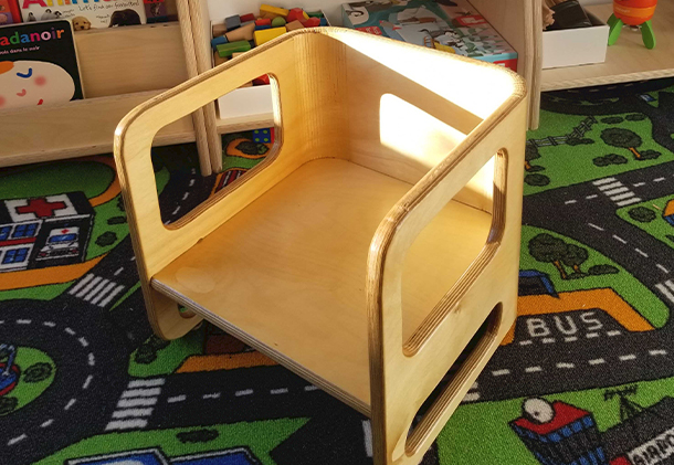 Chaise évolutive pour enfant - Fabrication artisanale en bois